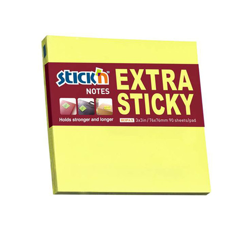 Notes samoprzylepny 76x76 (90k.) Extra Sticky żółty neon